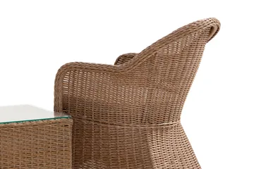 Marcus Caféset med 2 Light Fåtöljer m Dyna - Natur - Products - Utemöbler & utemiljö - Utegrupp - Cafegrupp & cafeset