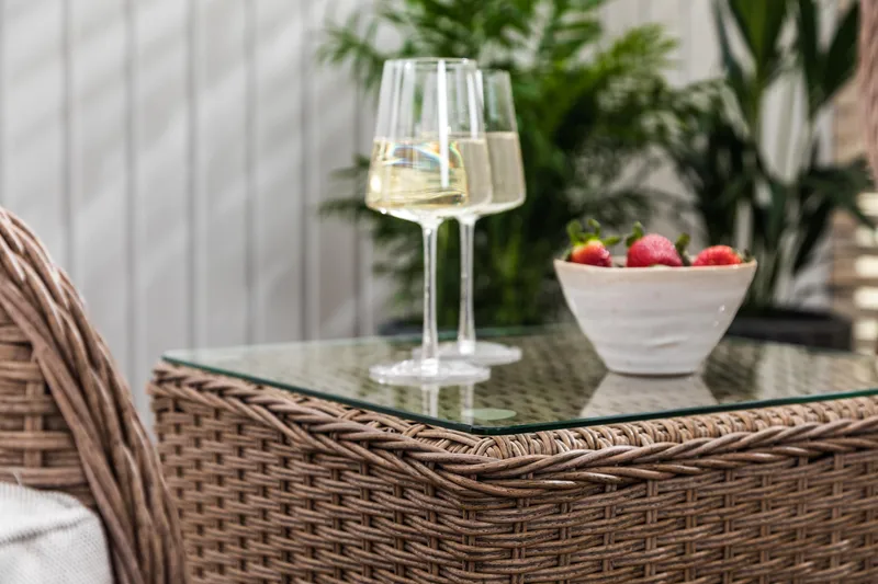 Marcus Caféset med 2 Reclinerfåtöljer Utomhus m Dyna - Natur - Products - Utemöbler & utemiljö - Utegrupp - Cafegrupp & cafeset