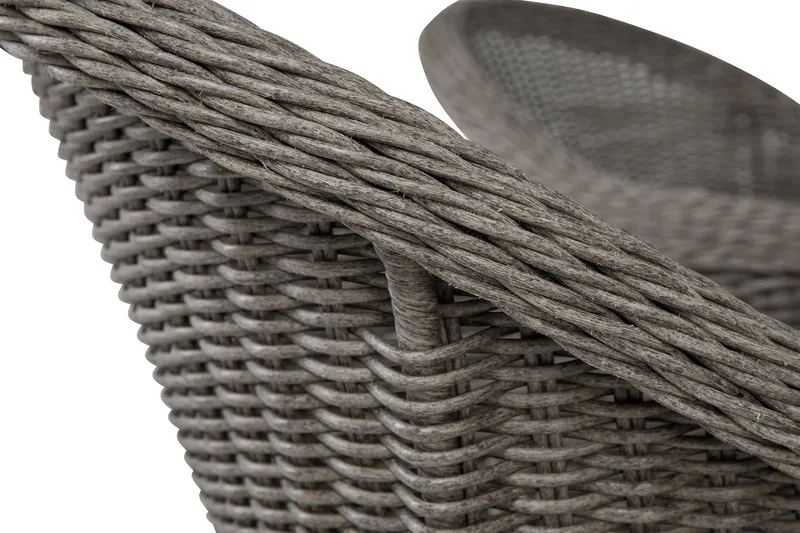 Marcus Matgrupp Utomhus 140 Rund + 4 Light Fåtöljer m Dyna - Grå - Products - Utemöbler & utemiljö - Utegrupp - Matgrupp utomhus