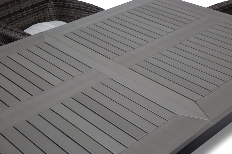 Monaco Matgrupp Utomhus 152-210 + 6 Thor Fåtölj - Svart/Grå - Products - Utemöbler & utemiljö - Utegrupp - Matgrupp utomhus