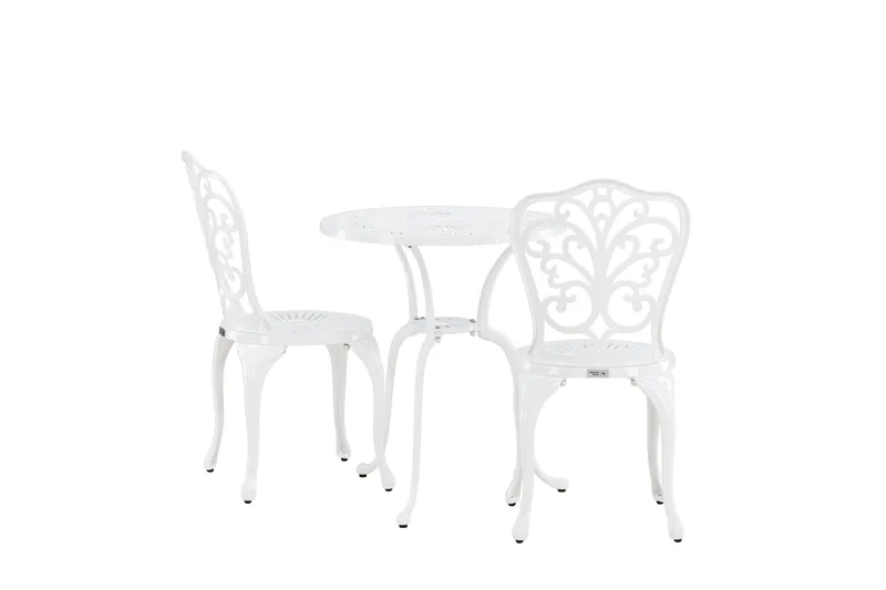 Nandin Matgrupp Utomhus + 2 Utestolar - Vit - Products - Utemöbler & utemiljö - Utegrupp - Cafegrupp & cafeset