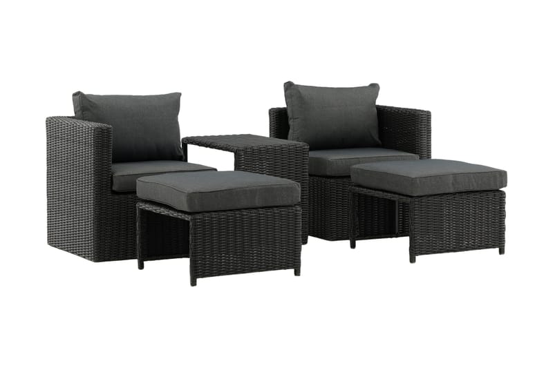 Quad Balkonggrupp 2-sits - Svart - Products - Utemöbler & utemiljö - Utegrupp - Cafegrupp & cafeset