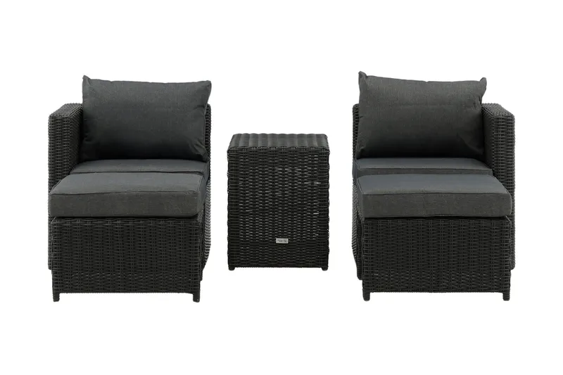 Quad Balkonggrupp 2-sits - Svart - Products - Utemöbler & utemiljö - Utegrupp - Cafegrupp & cafeset