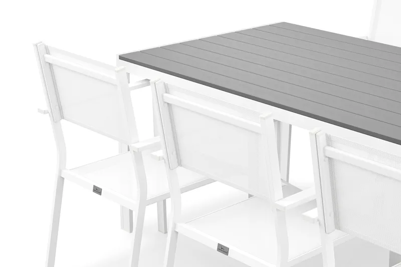 Tunis Matgrupp Utomhus 205x90 cm + 6 Tunis Stapelstol - Products - Utemöbler & utemiljö - Utegrupp - Matgrupp utomhus