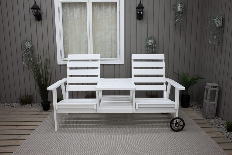 KIngdom Utebänk 177 cm - Vit - Products - Utemöbler & utemiljö - Utesoffa - Trädgårdsbänk & utebänk