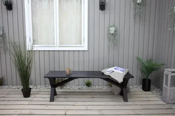 Lietinna Utebänk 140 cm - Svart - Products - Utemöbler & utemiljö - Utesoffa - Trädgårdsbänk & utebänk