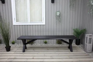 Lietinna Utebänk 180 cm - Svart - Products - Utemöbler & utemiljö - Utesoffa - Trädgårdsbänk & utebänk