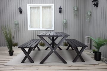 Lietinna Utebänk 180 cm - Svart - Products - Utemöbler & utemiljö - Utesoffa - Trädgårdsbänk & utebänk