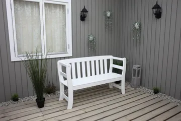 Rosenberg Utesoffa - Vit - Products - Utemöbler & utemiljö - Utesoffa - Trädgårdsbänk & utebänk