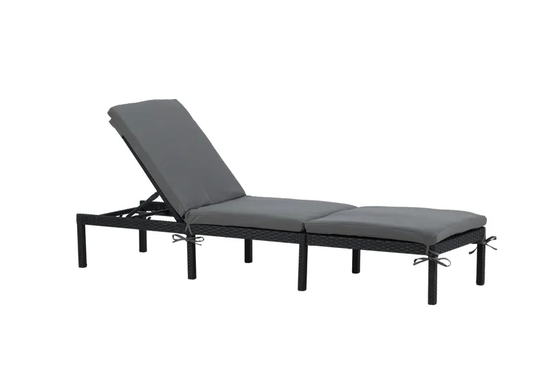 Bilbao Solsäng med Dyna - Svart/Grå - Products - Utemöbler & utemiljö - Utestol & trädgårdsstol - Solsäng & solvagn