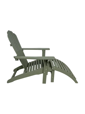 Landet D äckstol utomhus i akacia trä - Mörkgrön - Products - Utemöbler & utemiljö - Utestol & trädgårdsstol - Solstol - Däckstol